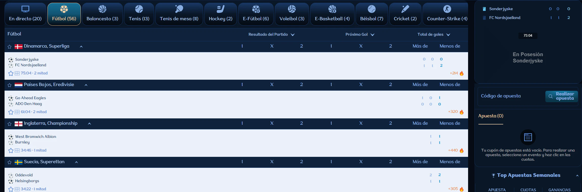 Millioner Casino apuestas deportivas y eSports disponibles